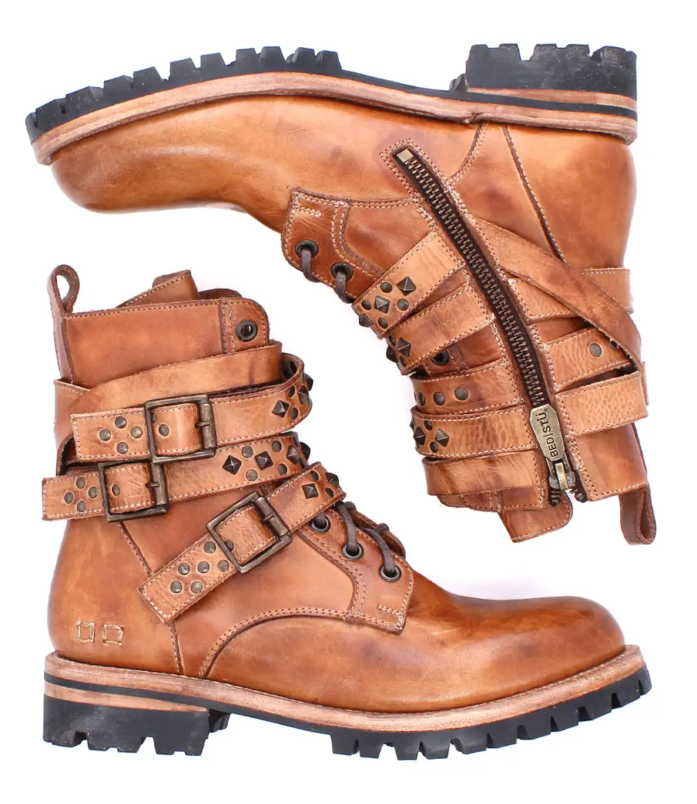 Side-Zip Lace-Up Combat Boots