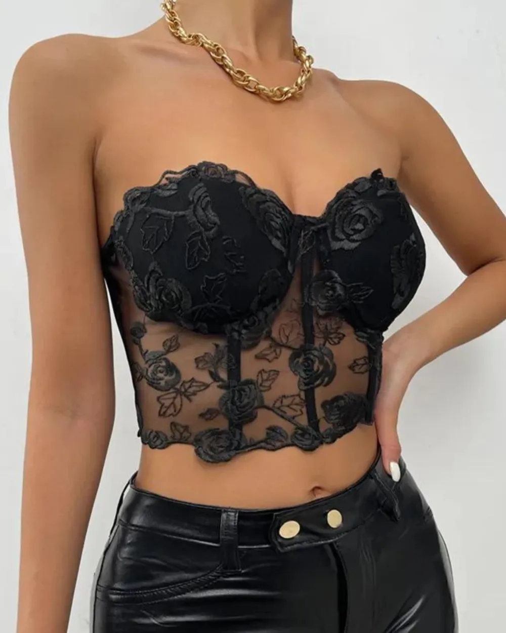 Strapless Corset-Style Longline Bra