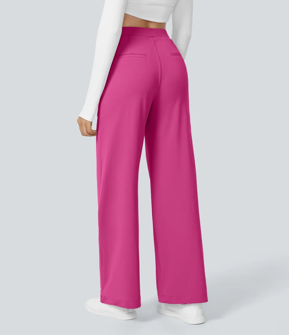 2026🔥  High Waisted Pocket Straight Leg Work Pants