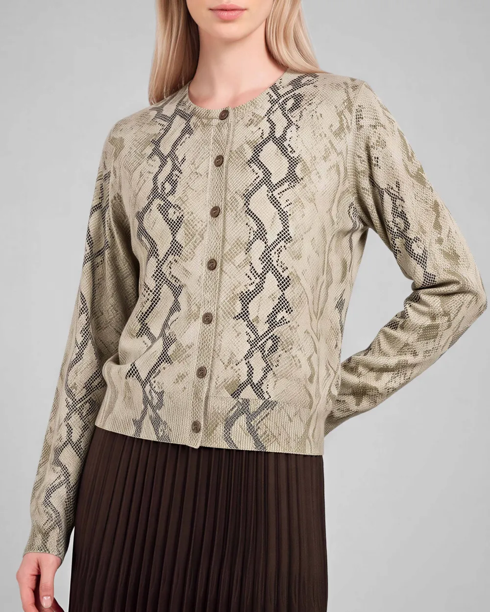 Snakeskin Cardigan Top