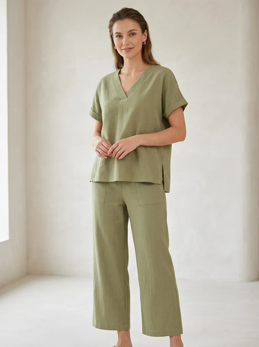 Everyday Ribbed Women's V-Neck Shirt