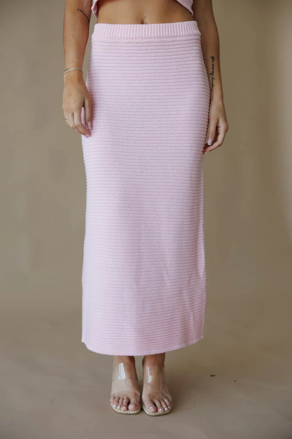 Ribbed Midi Skirt