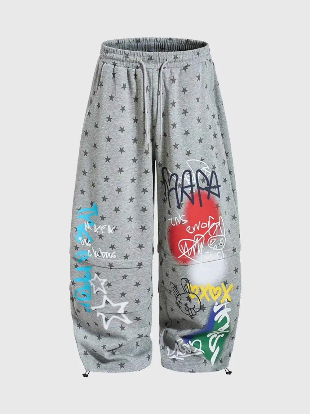 Expressive Barrel-Leg Pants