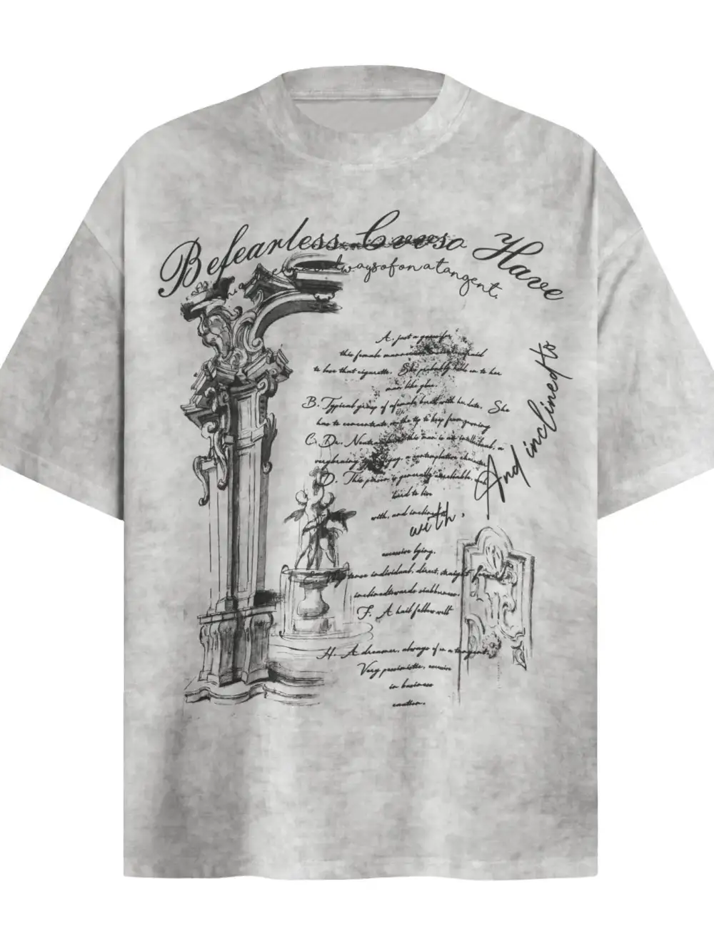 Neat Graphic Crew Neck Short Sleeve Tee