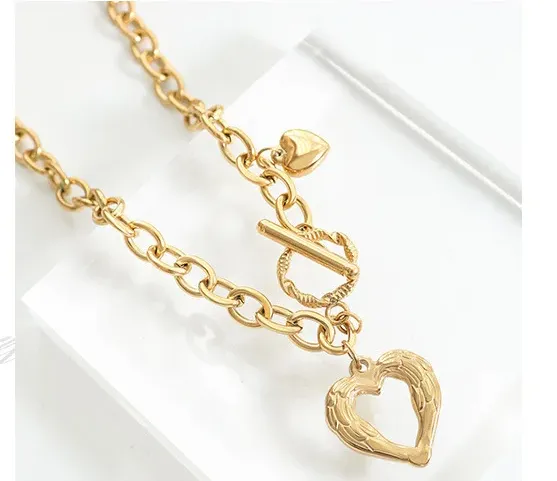 Heart Hammered Necklace