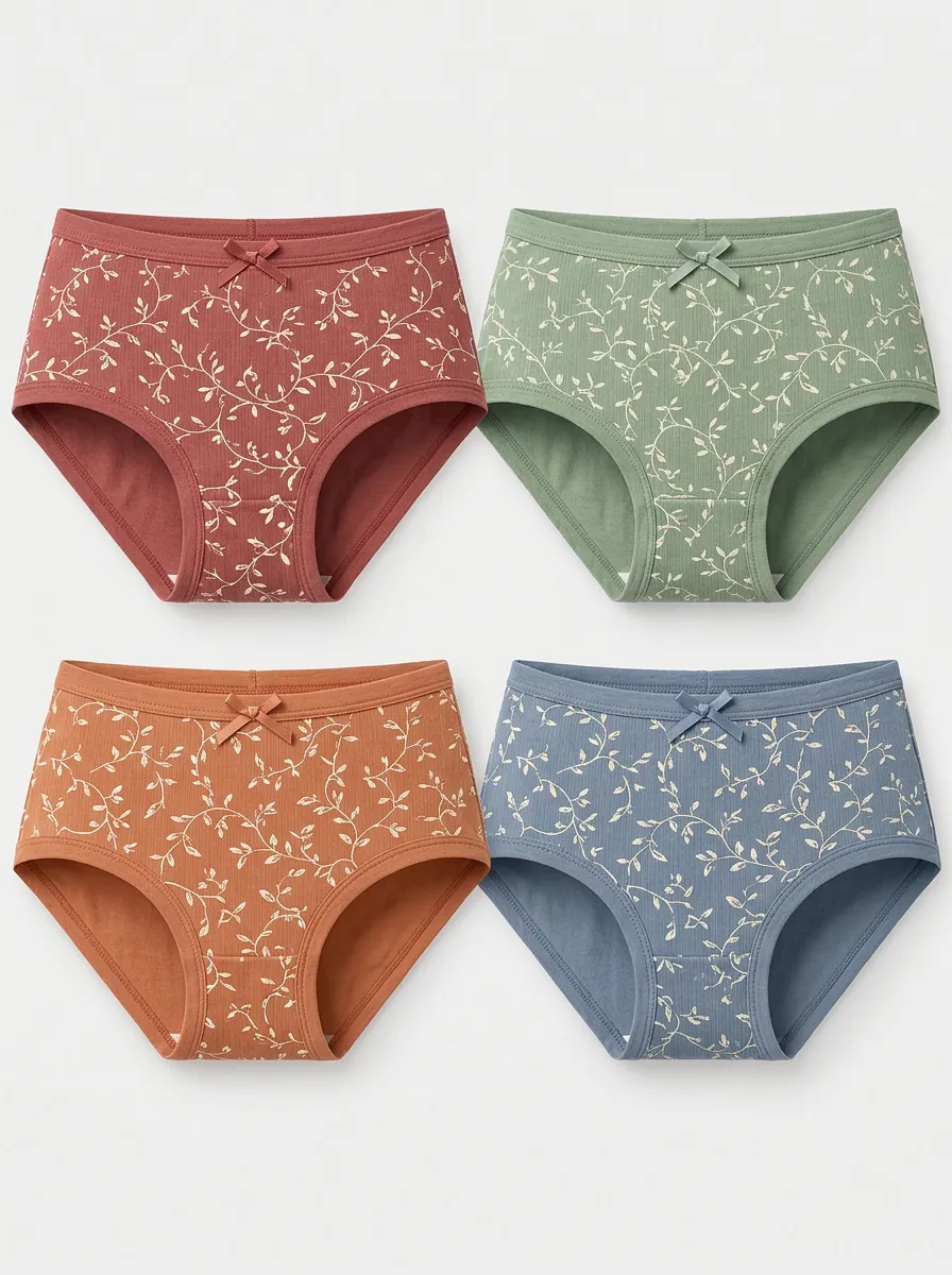 Women's Everyday Briefs with Botanical Print