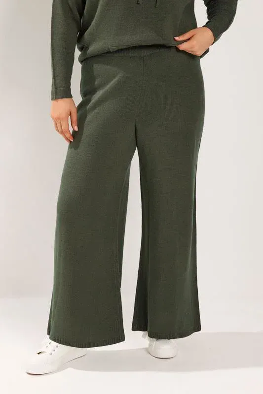 Khaki Green Knitted Trousers