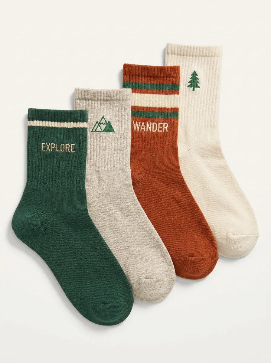 Mountain Tree Outdoor Men's Four-Pair Long Socks