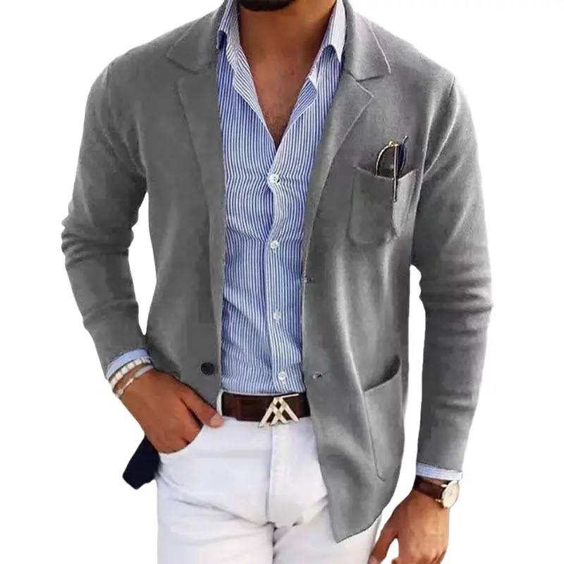 Knit Button Blazer