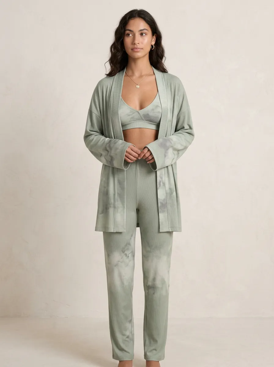 Tie Dye Ribbed Lounge Set