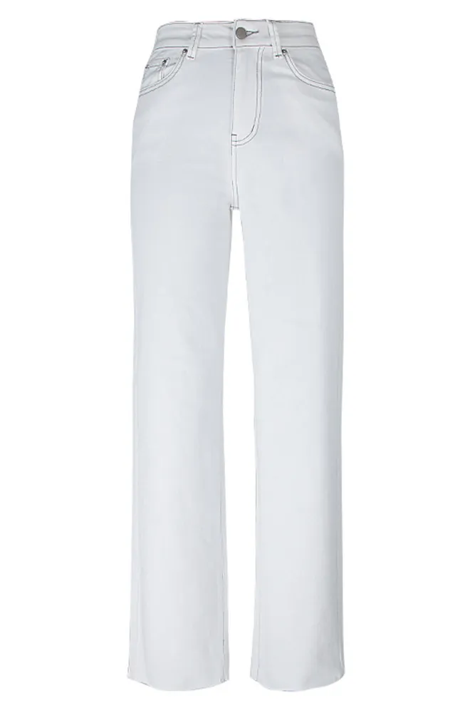 White Washed High Waist Jeans