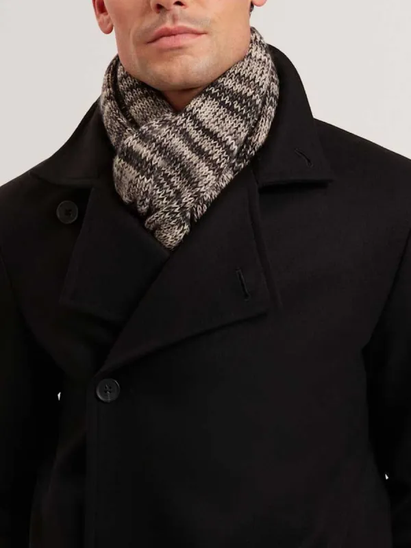 Soft Marled Striped Scarf