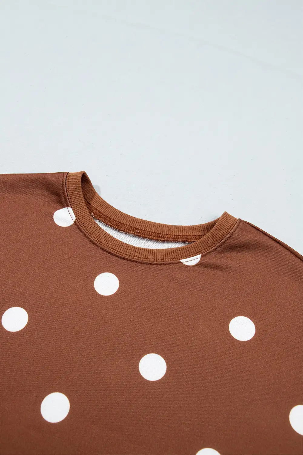 Women's Polka Dot Raw Hem Relaxed Pullover Loose Skort Two Piece Coordinated Set