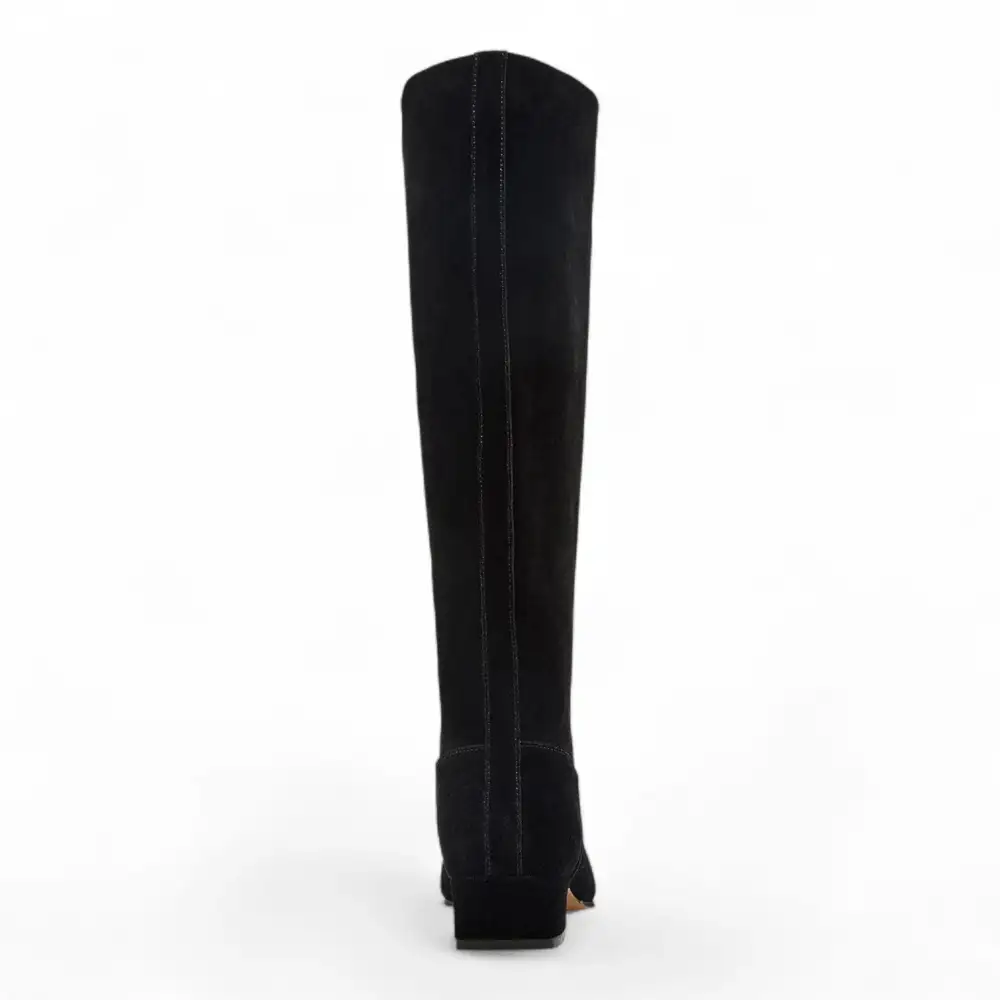 Dantelle Suede Block Heel Tall Boots