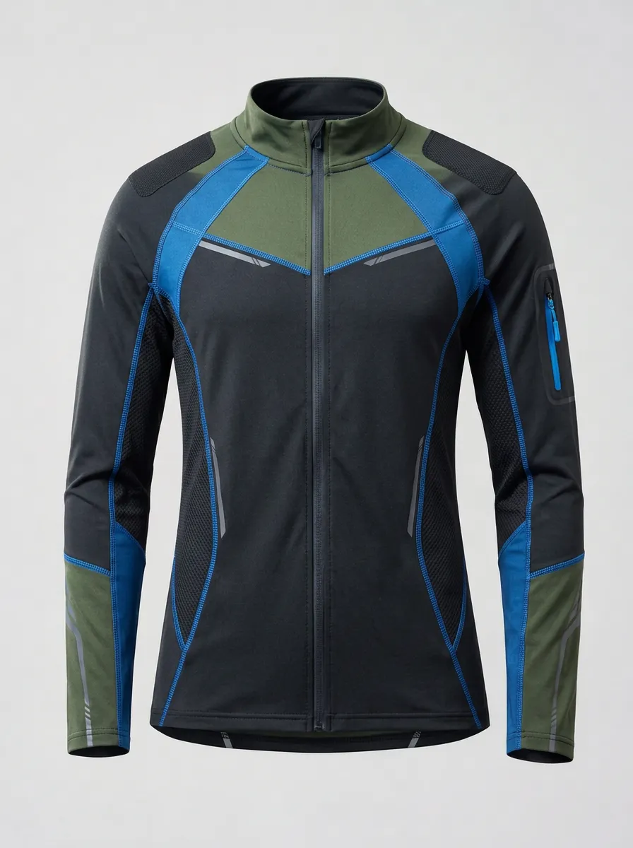 Men's Outdoor Sports Colorblock Tactical Printed Jacket