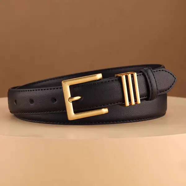 Classic Golden Buckle Belt