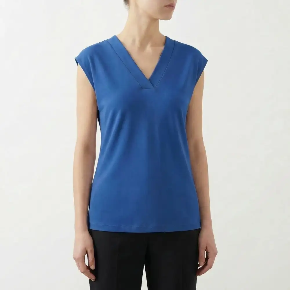  Refined V Neck Shirt