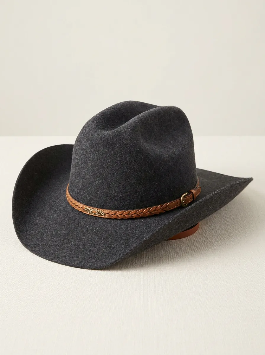 Braided Band Western Cowboy Hat in Earth Tone