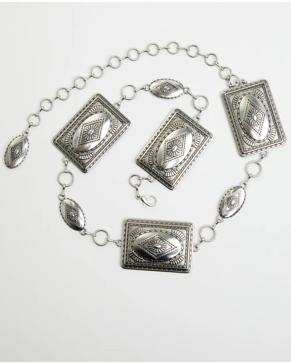 Southwestern Concho Embossed Waist Belt