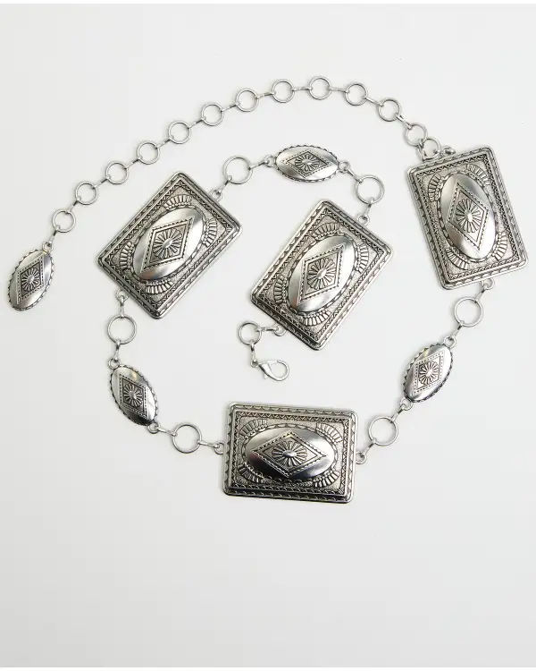 Southwestern Concho Embossed Waist Belt