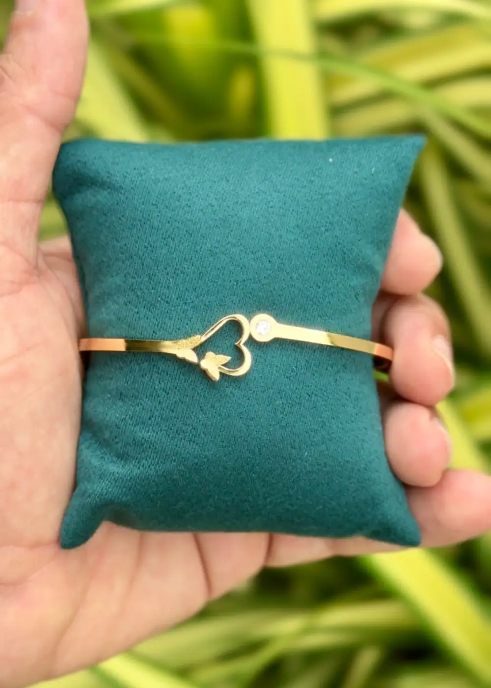 Flutter Heart Cuff Bangle