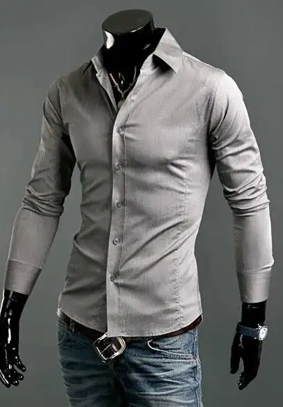 Long Sleeve Slim Fit Business Casual Shirt