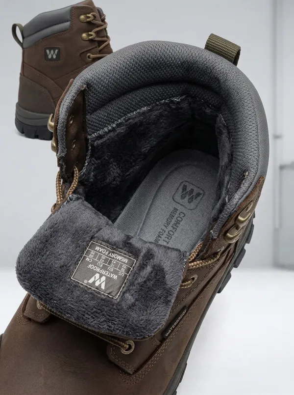 Durable-Look Outdoor Leather-Look Men's Waterproof Work Boots
