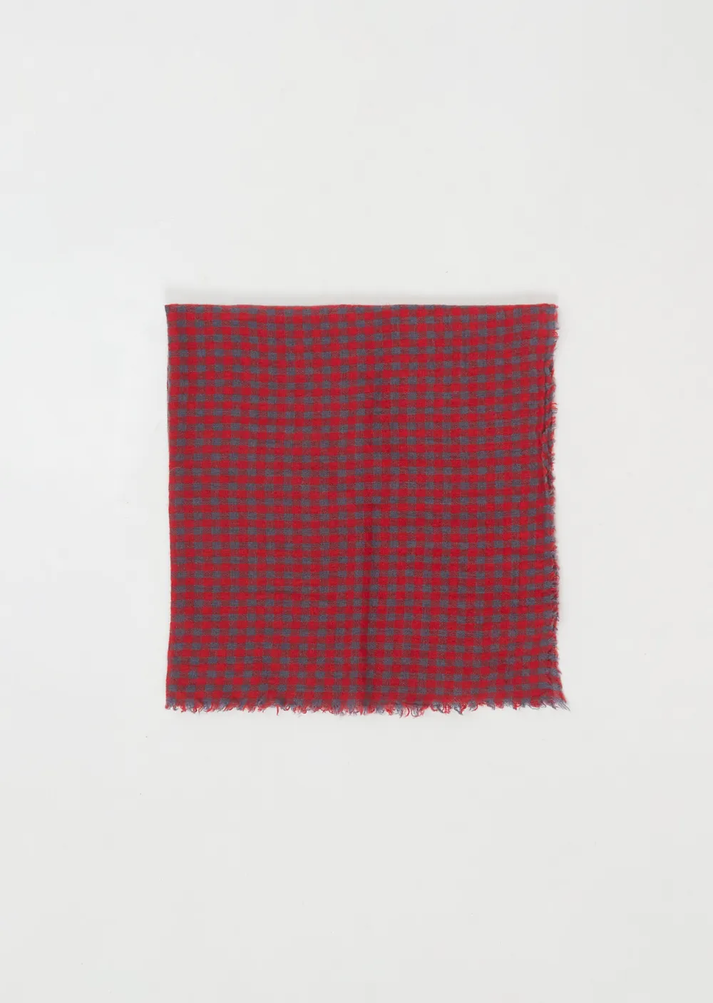Cashmere Checked Fringed Scarf