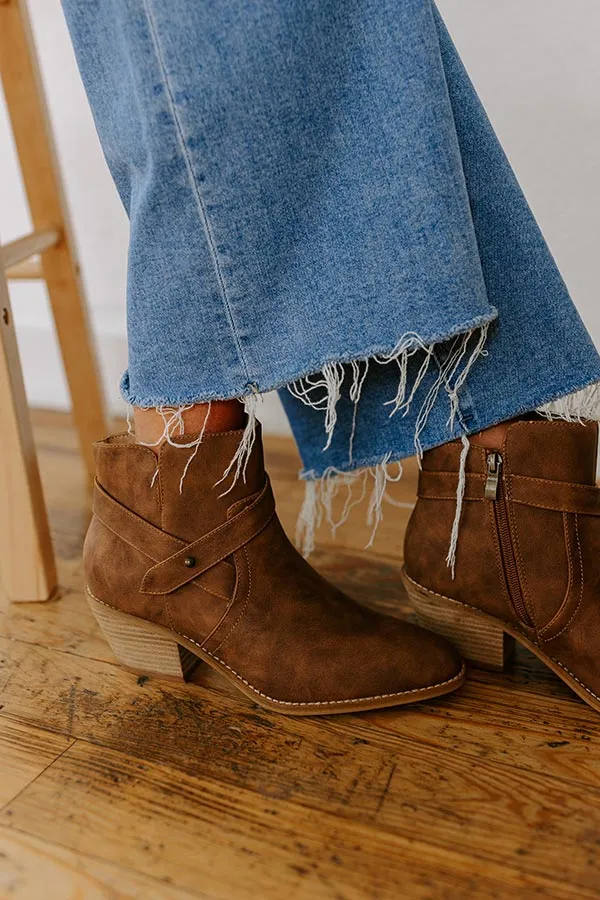 Streamlined Faux Leather Ankle Boots