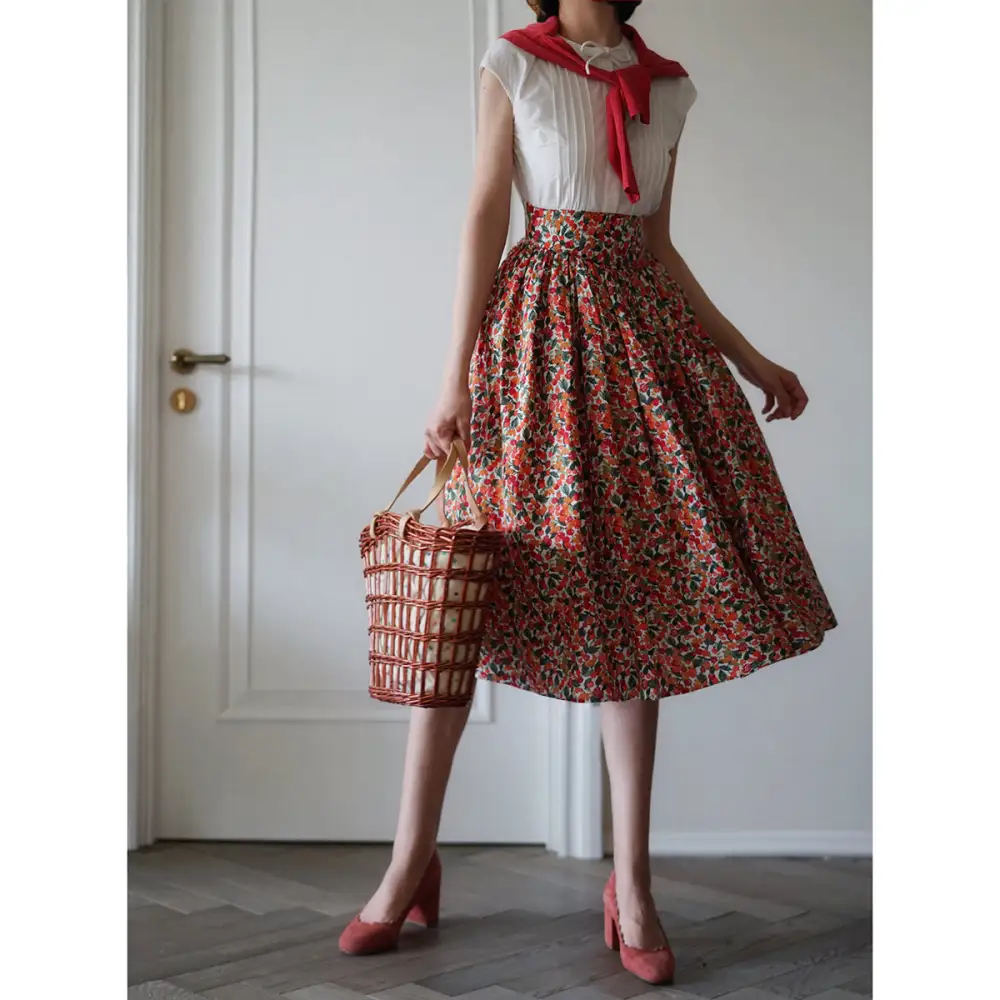 Roomy Casual Everyday Casual Floral Skirt