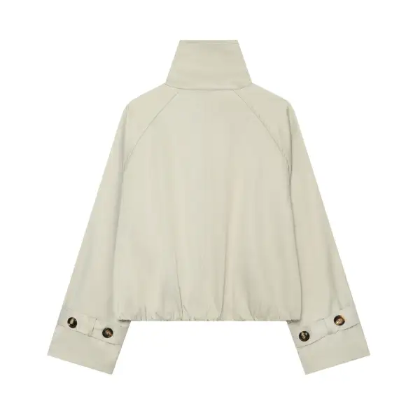 Polished Epaulette Detail Trench Coat