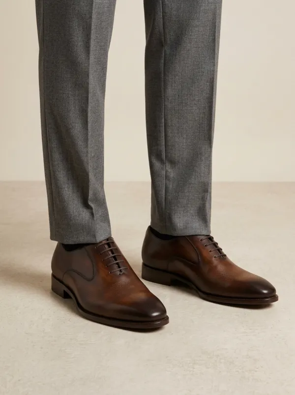 Men's Business Formal Perforated Leather Oxford Shoes