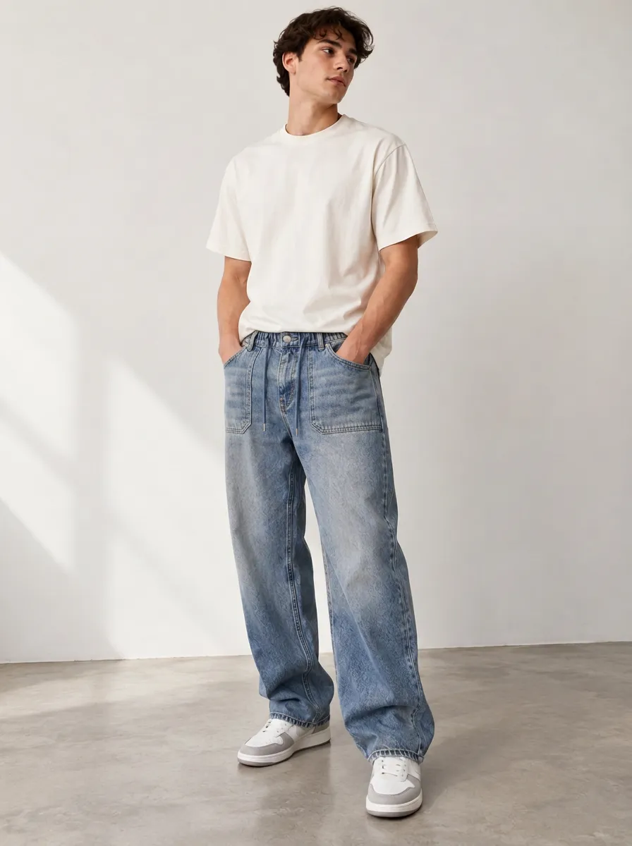 Easygoing Straight Fit Relaxed Fit Men's Modern Jeans