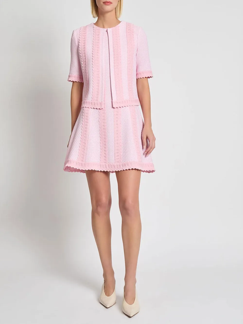 Short Sleeved Open Top Knitwear
