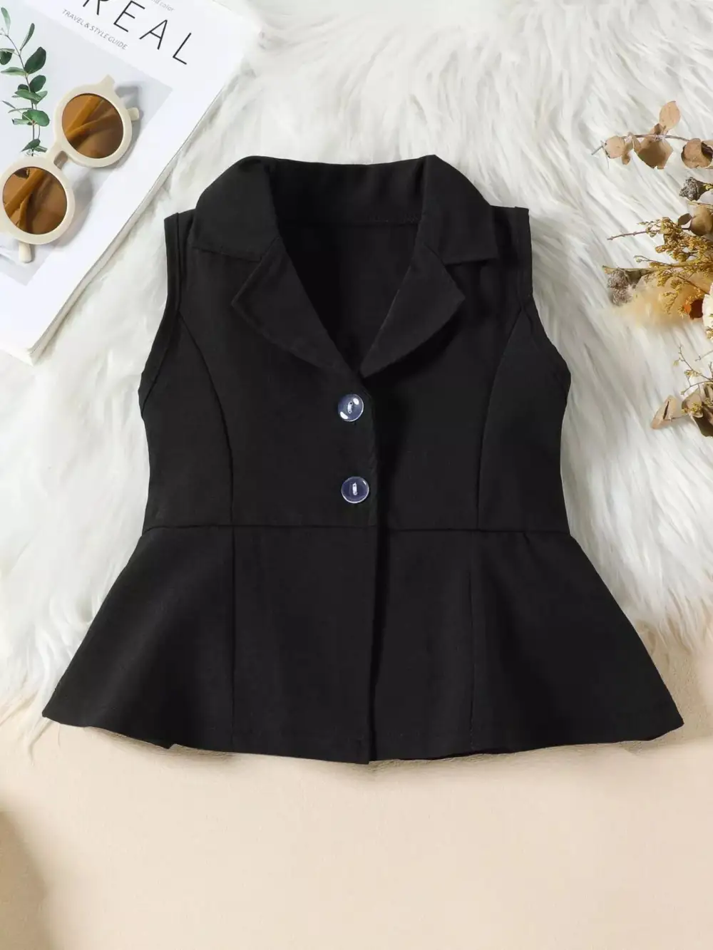 Sleeveless Blazer & Flare Pants Set