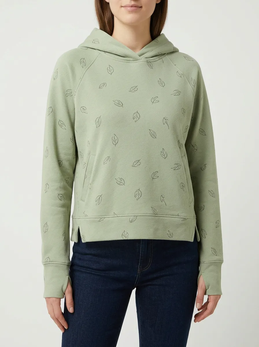 Women's Leaf Nature Inspired Graphic Hoodie