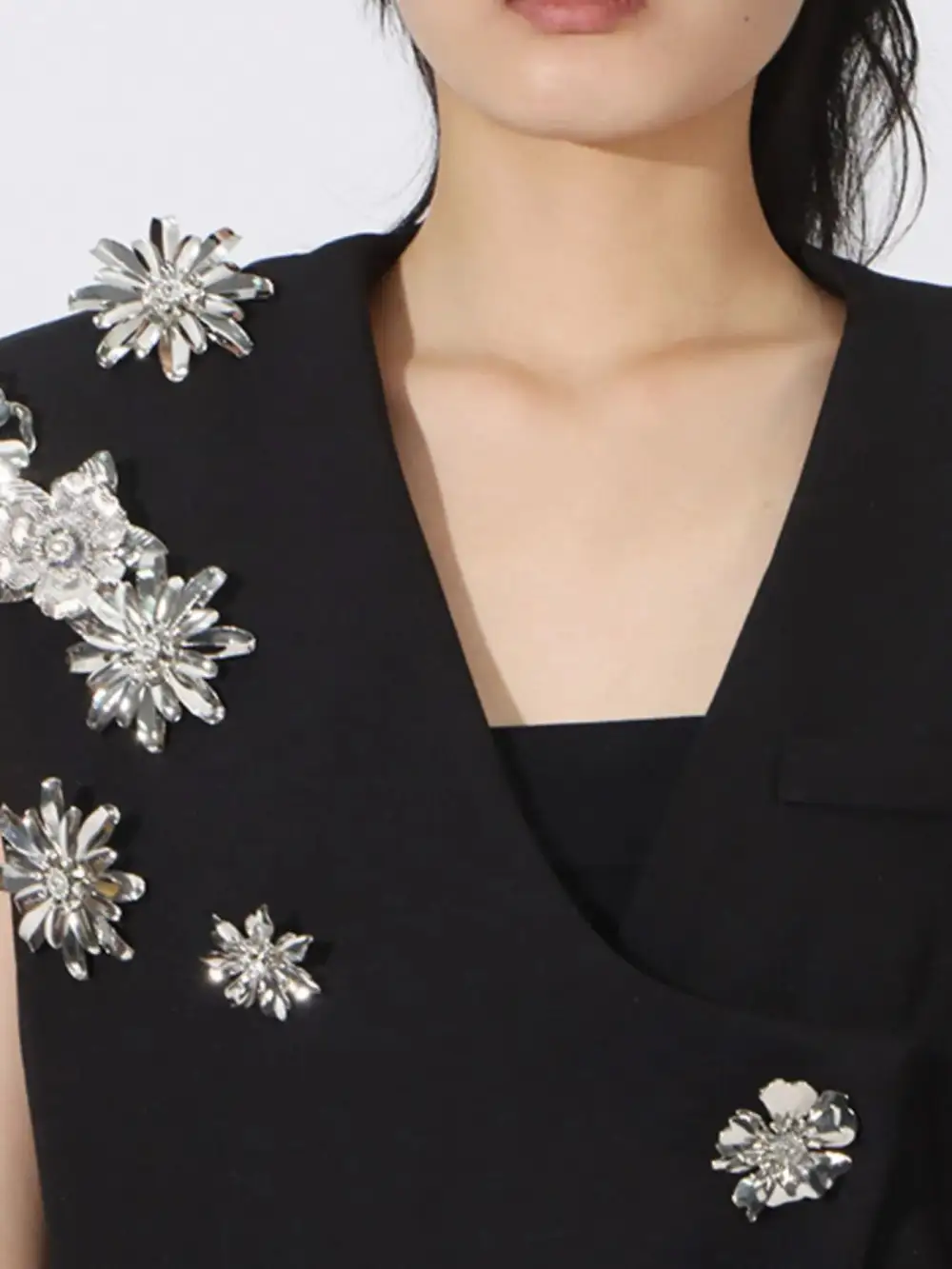 Sleeveless Flower Coordinated Set