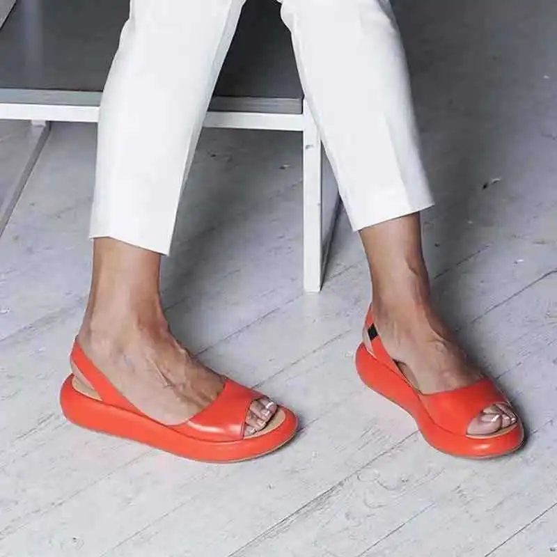 Slingback Slip On Platform Lightweight Sandals