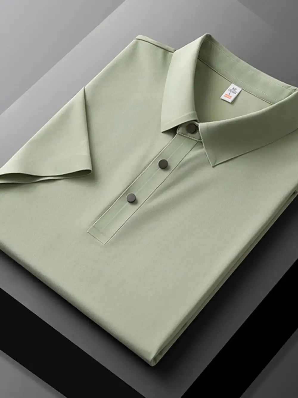 Button Detail Short Sleeve Collared Polo Shirt