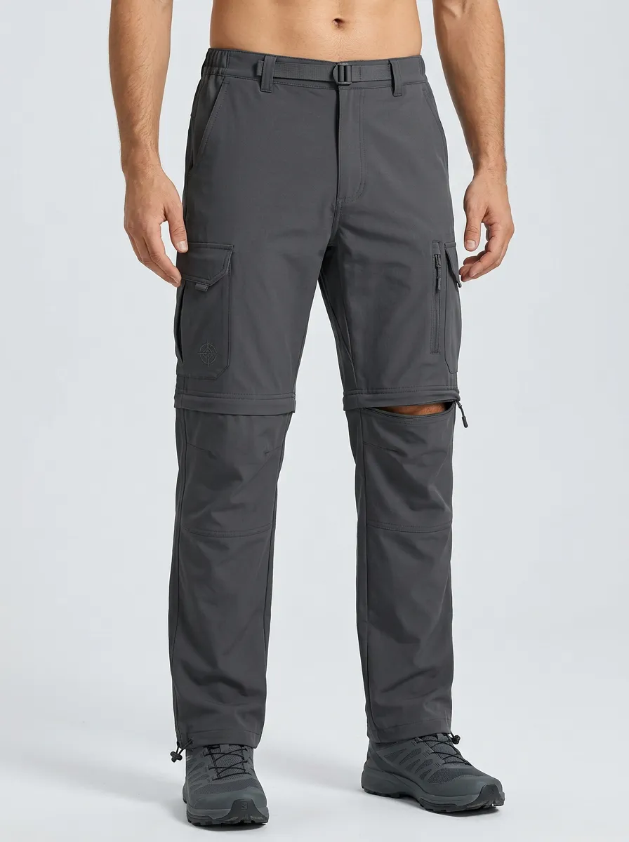 Men's Terrain Tactical Compass Graphic Waterproof Zip-Off Tactical Cargo Pants