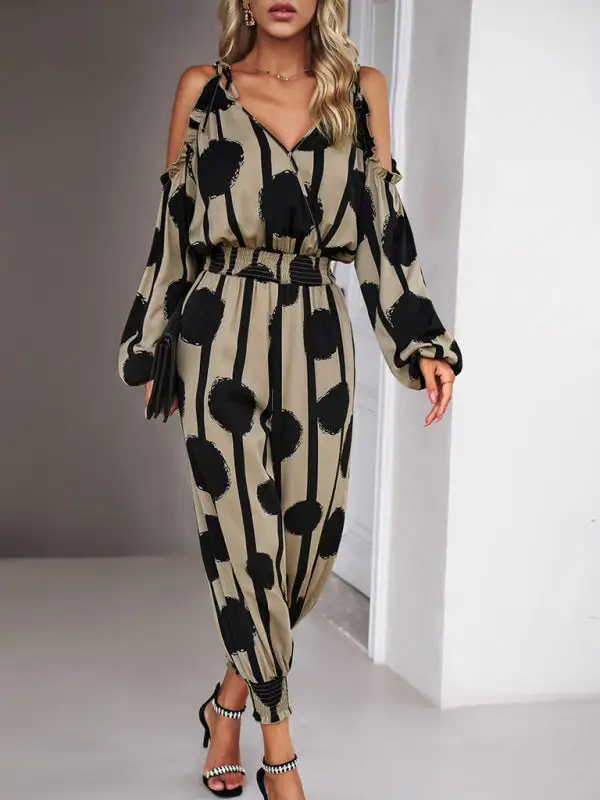 Lyric Abstract Print High Waist Jumpsuit