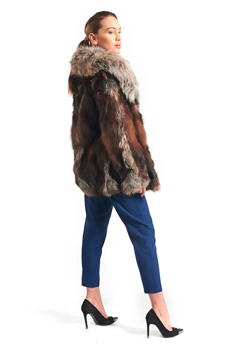 Crystal Fox Fur Coat