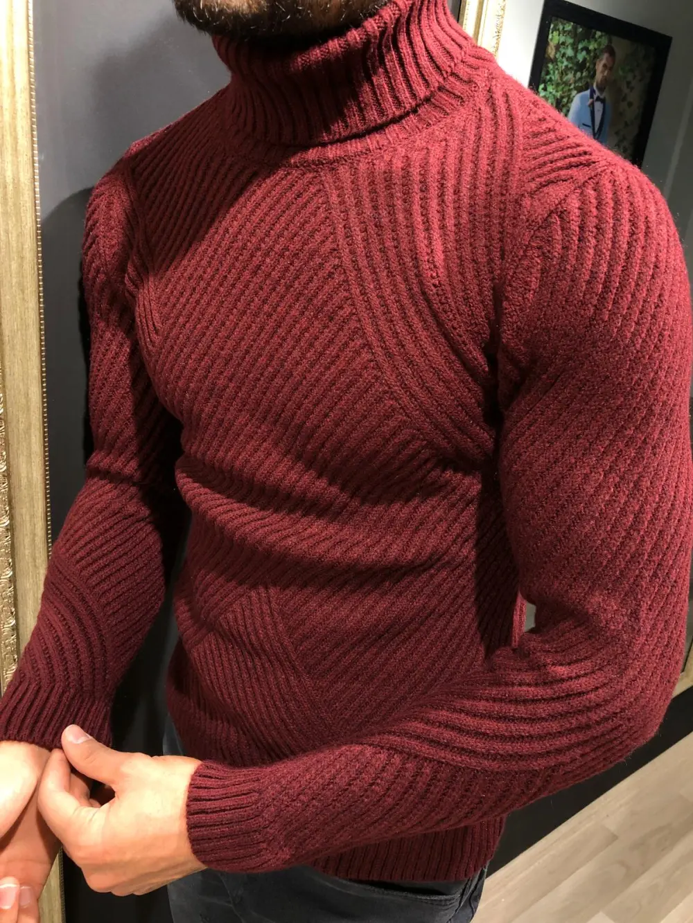 Timeless Slim Fit Knit Turtleneck Sweater