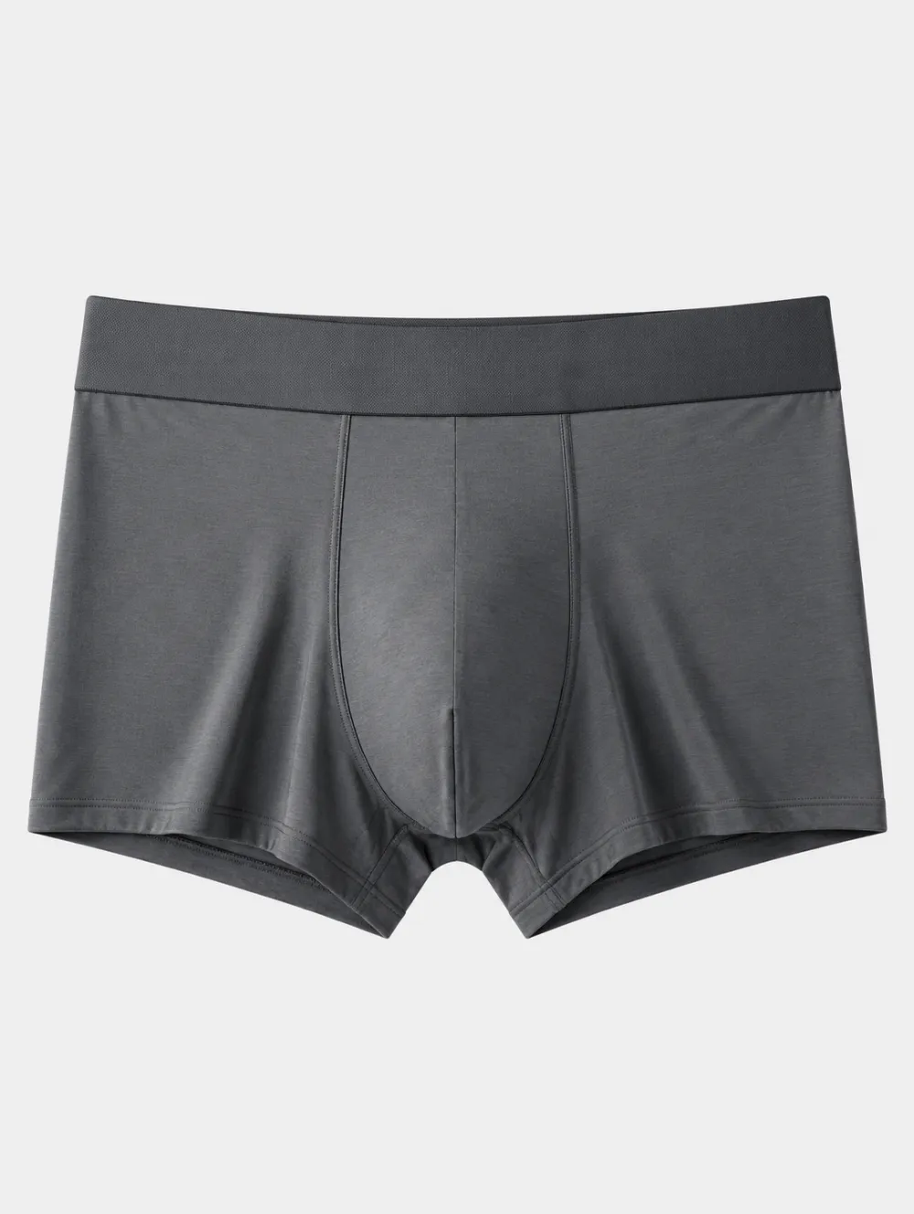 Men's Solid Charcoal Grey Comfortable Boxer Briefs