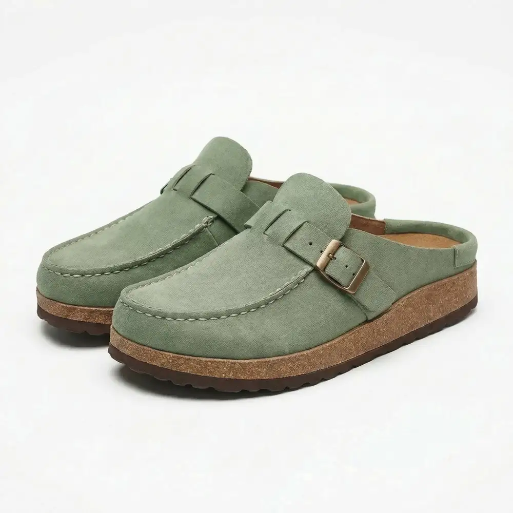 Casual Buckle Slip On Clogs Apparel