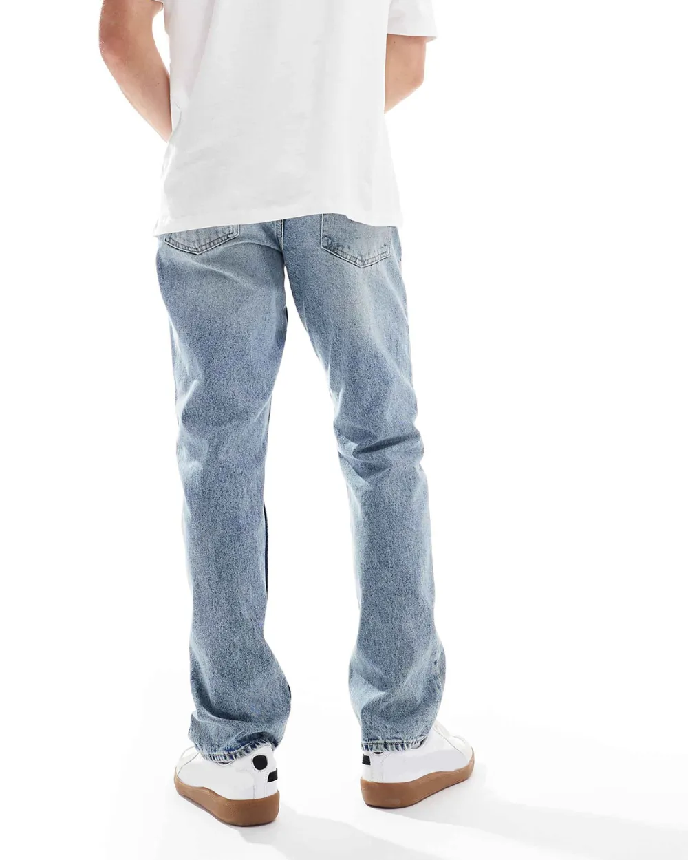 Straight Fit Jeans In Light Blue