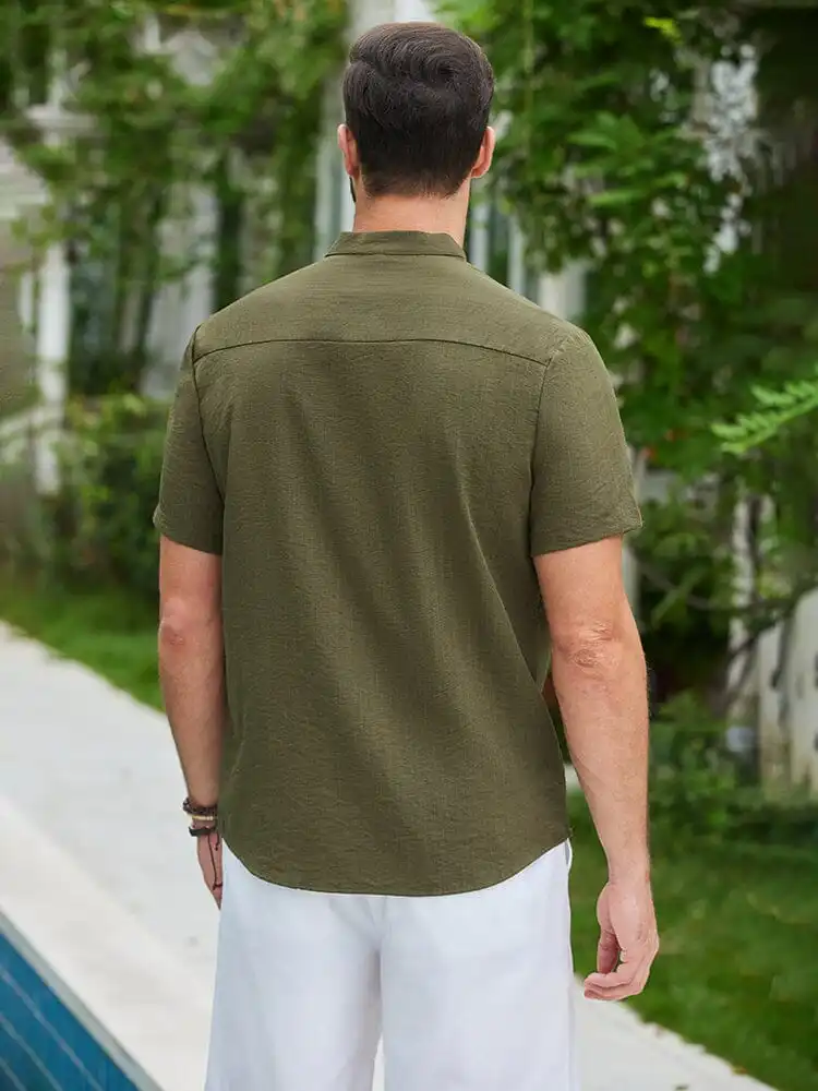 Soft Weave Henley Woven Shirt