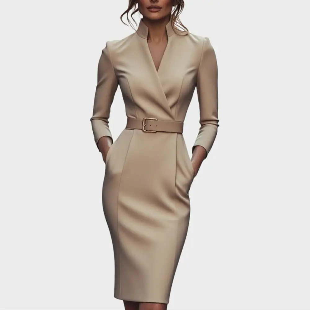 Relaxed Belted Everyday Midi Dress