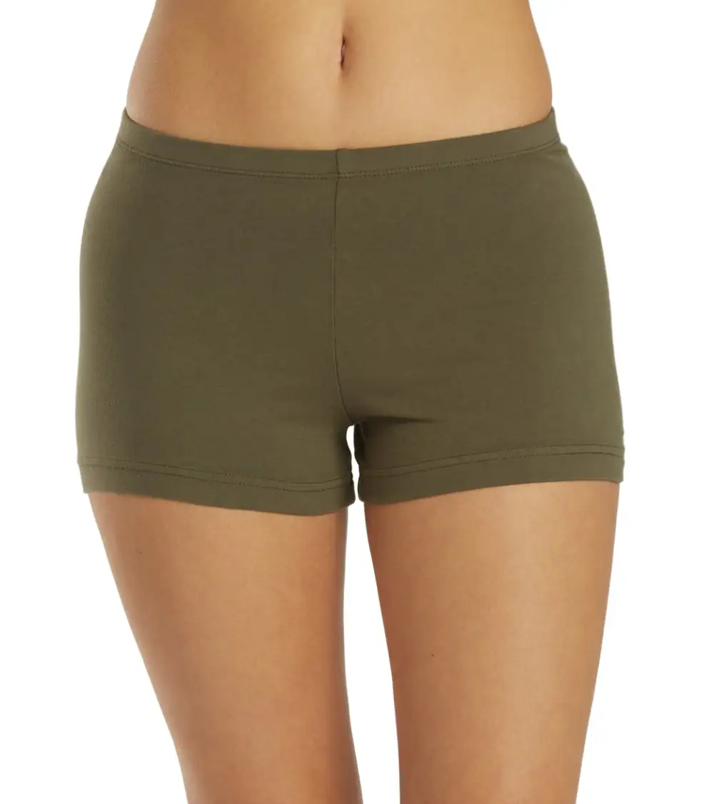 Mid Rise Elastic Yoga Work Shorts