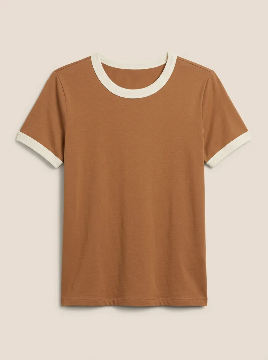 Women's Short-Sleeve Crewneck Ringer T-Shirt